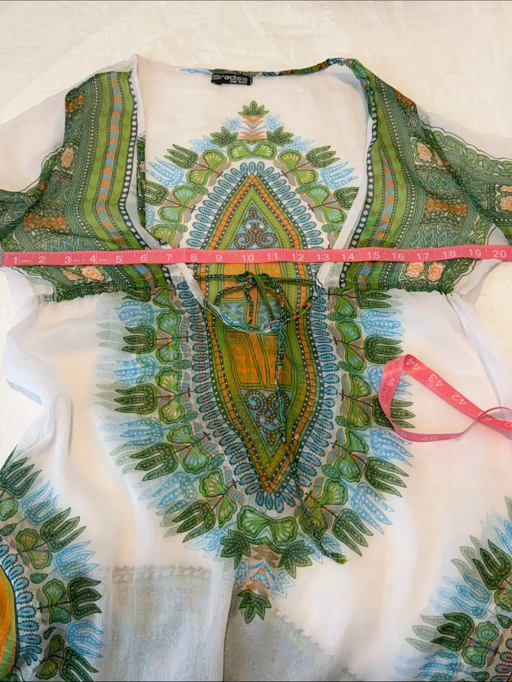 Vintage Y2K Pucci Color Resort Cover Up Dress Euro Summer Beachwear OS